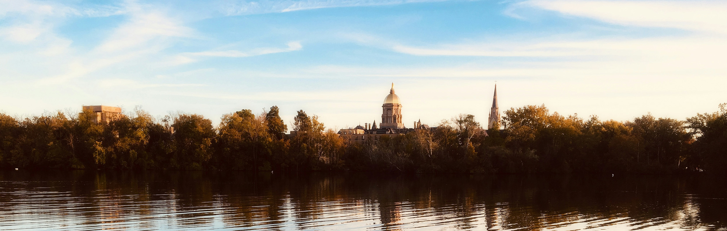 A peaceful vista of the campus of the University of Notre Dame. Pricing follows.